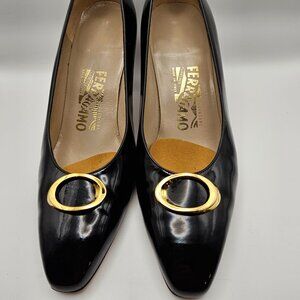 ✨ Salvatore Ferragamo Cassia Patent Leather Pumps – 9 AAA ✨